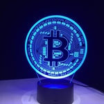 Load image into Gallery viewer, 3D 7 Colours LED Lamp Bitcoin Sign Modelling Night Lights - NINI SHOP
