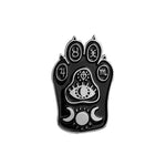 Load image into Gallery viewer, Gothic Witch Cat Paw Brooch Enamel Witch Magic Cat - NINI SHOP
