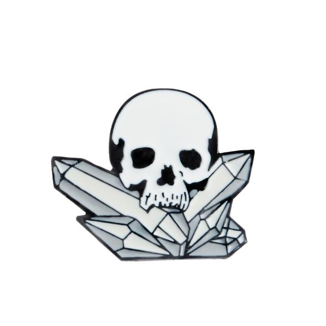 Happy Halloween !  Gothic Dark Skeleton Skull Coffin Zombie Rib Enamel Pins Collection - NINI SHOP