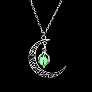 New Hot Moon Glowing Charm Jewelry Silver Plated Luminous Necklace - NINI SHOP