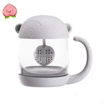 Load image into Gallery viewer, Cat Glass Tea Mug Cup with Fish Tea Infuser Strainer Filter 250ML (White) - NINI SHOP
