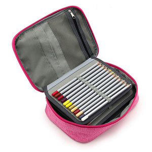 Coloured Pencil Case Multi-functional High Capacity Zipper Pencil Bag - NINI SHOP
