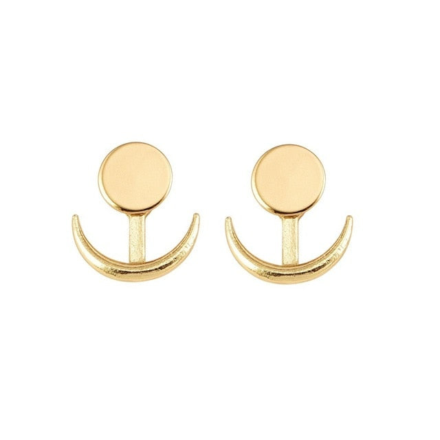 Sun Moon Earrings for Women Gold Colour Earrings Statement Jewelry - NINI SHOP