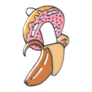 Infinity Donut Car Banana Heart Butt Enamel Pins - NINI SHOP