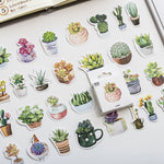 Load image into Gallery viewer, 45PCS/box New Cute Succulent Plants Diary Paper Label Sealing Stickers - NINI SHOP
