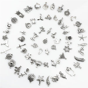 Mix Charms 120PCS/lot Vintage Silver Pendant DIY - NINI SHOP